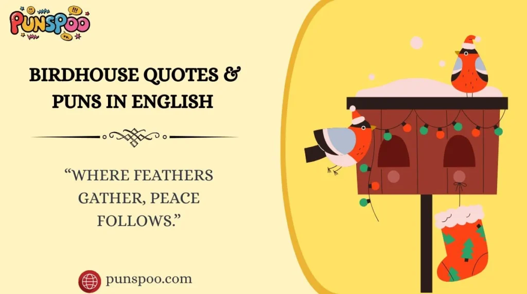 Birdhouse Quotes & Puns in English