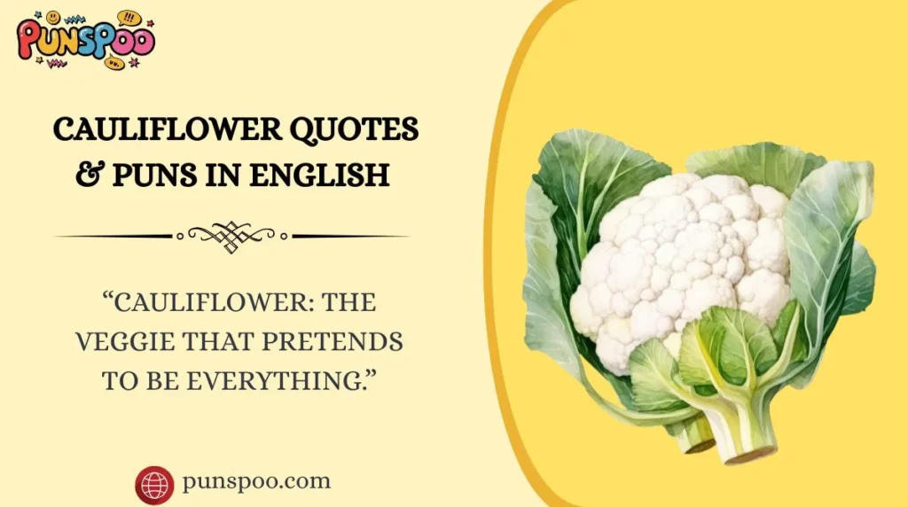 Cauliflower Quotes & Puns in English