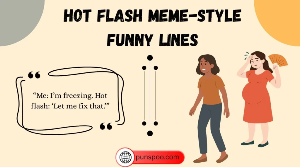 Hot Flash Meme-Style Funny Lines